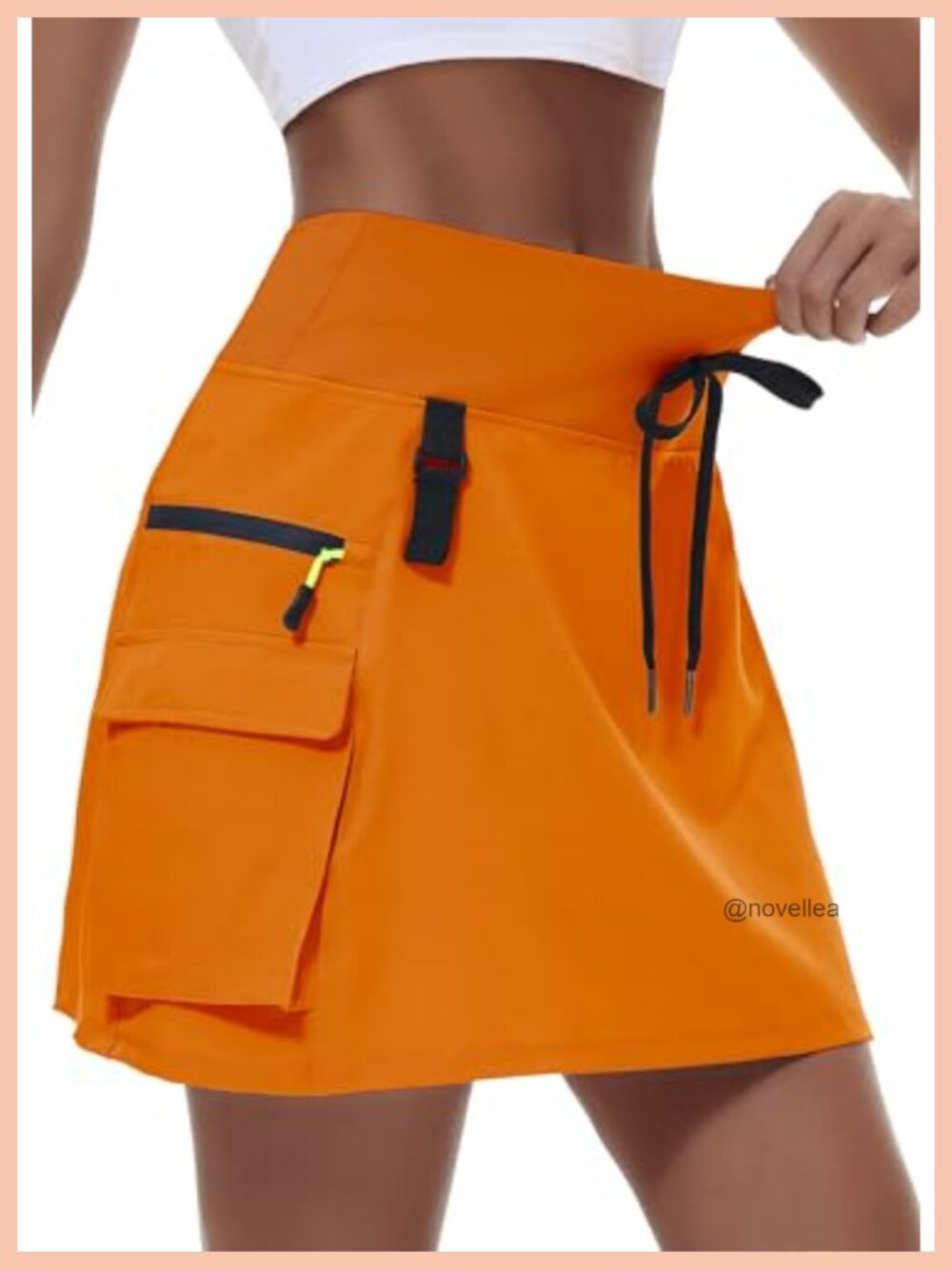 Women's Hiking Cargo Skort with Zipper Pockets and UPF 50+